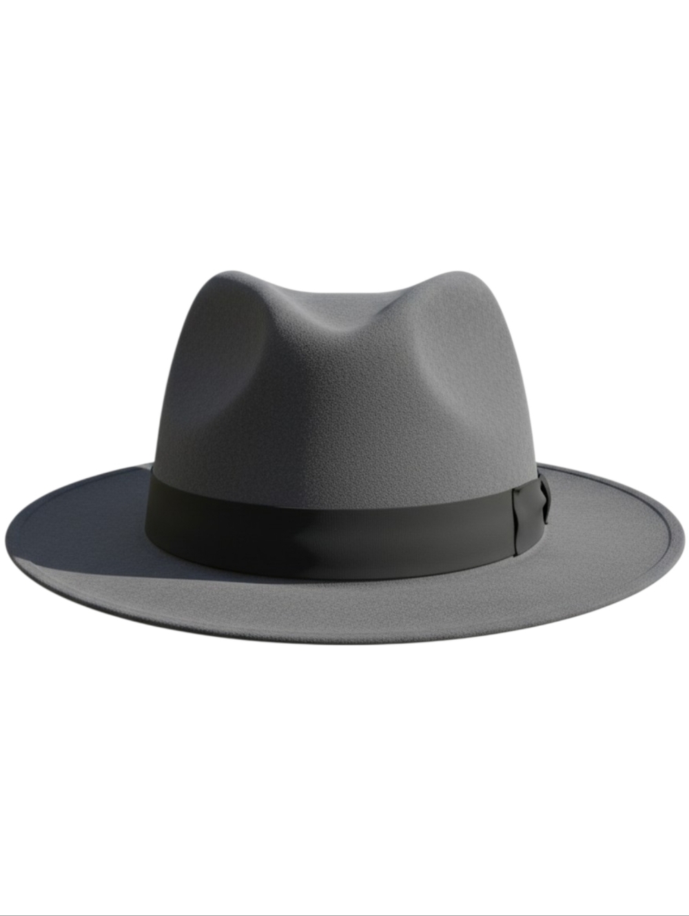 Bollman Hat Company Fedora Gray Fur Felt Derby 6 7/8 2.25" Brim